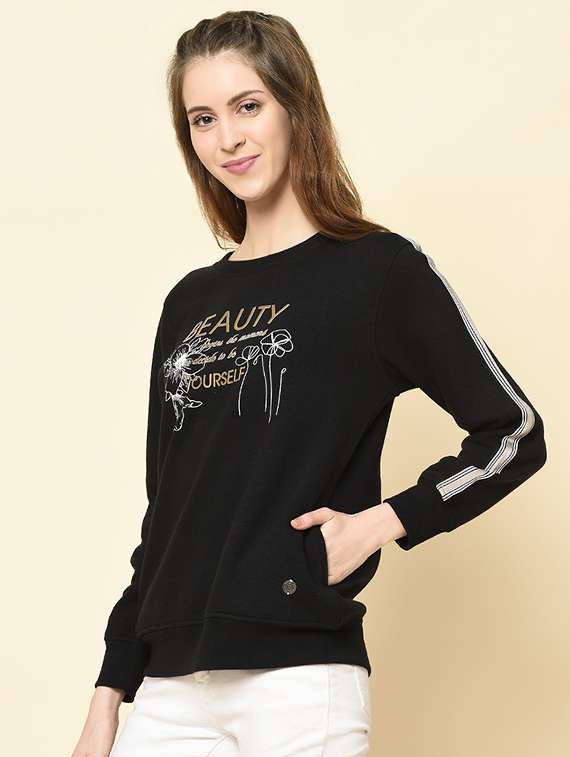 round neck printed sweatshirt - 18396213 -  Standard Image - 1
