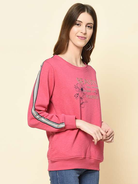 round neck printed sweatshirt - 18396214 -  Standard Image - 1