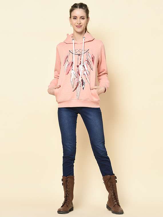 hooded neck printed sweatshirt - 18396216 -  Standard Image - 4