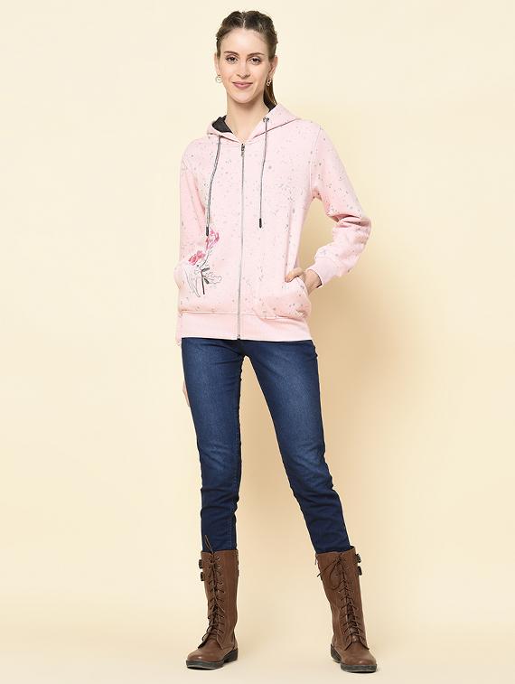 hooded neck printed sweatshirt - 18396219 - Standard Image - 4
