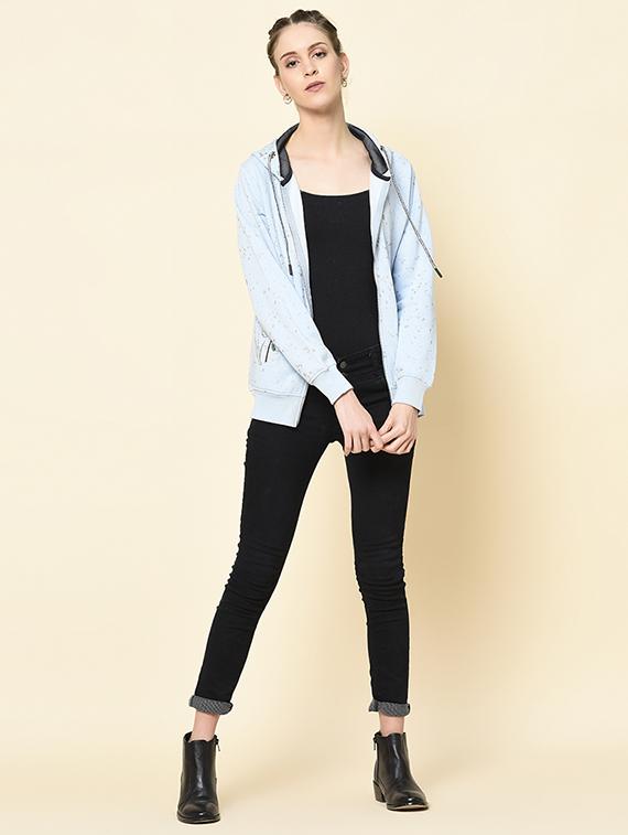 hooded neck printed sweatshirt - 18396220 - Standard Image - 4