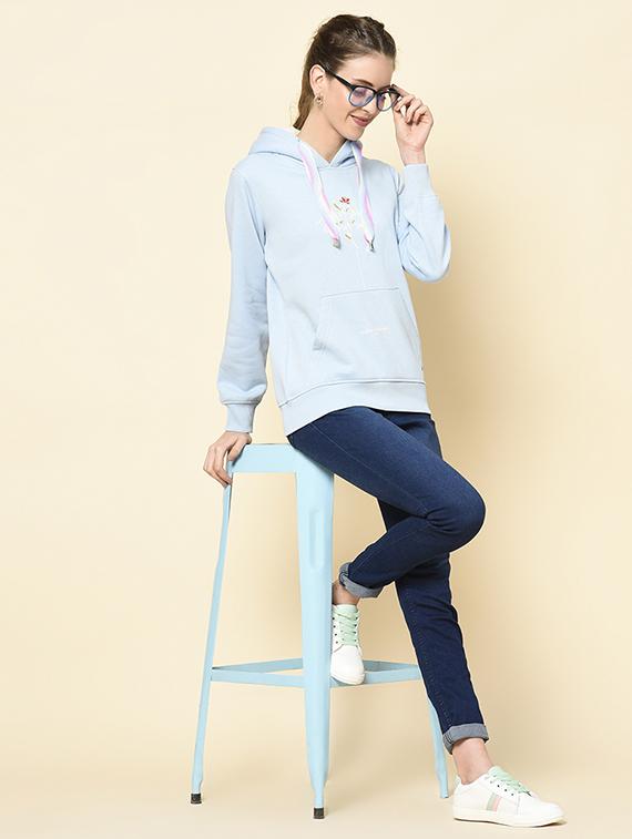 hooded neck printed sweatshirt - 18396221 - Standard Image - 4