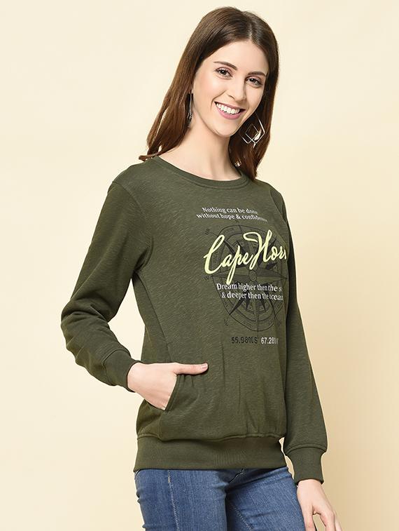 round neck printed sweatshirt - 18396230 - Standard Image - 1