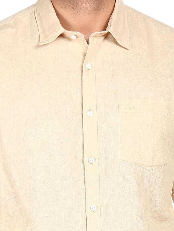 mens solid casual shirt - 18396363 - Standard Image - 4