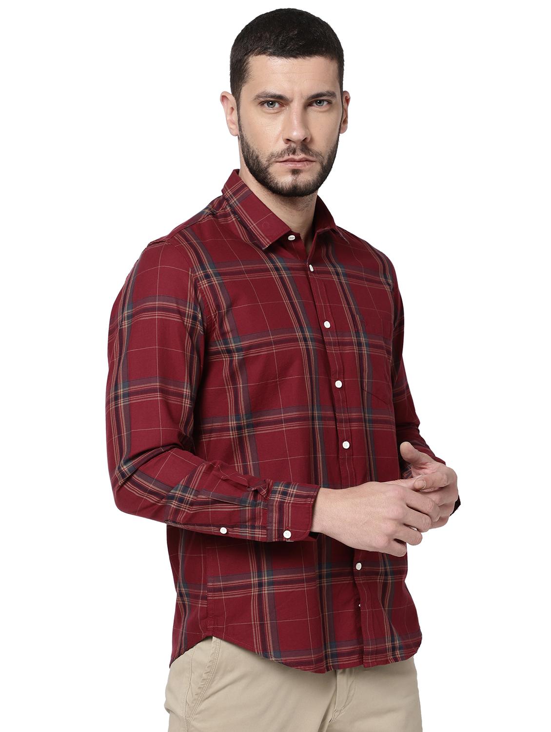 mens checks casual shirt - 18396380 - Standard Image - 1