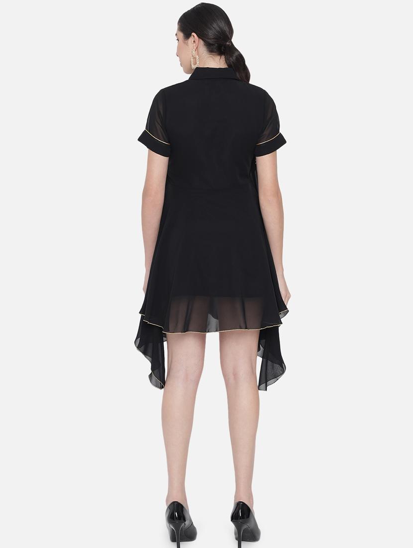 women's asymmetric foil print dress - 18396440 - Standard Image - 4