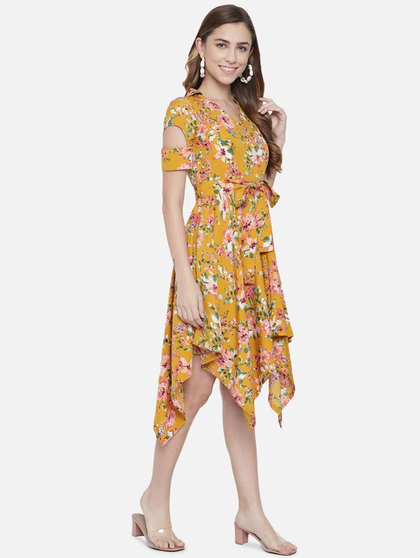 women's asymmetric floral dress - 18396442 -  Standard Image - 1