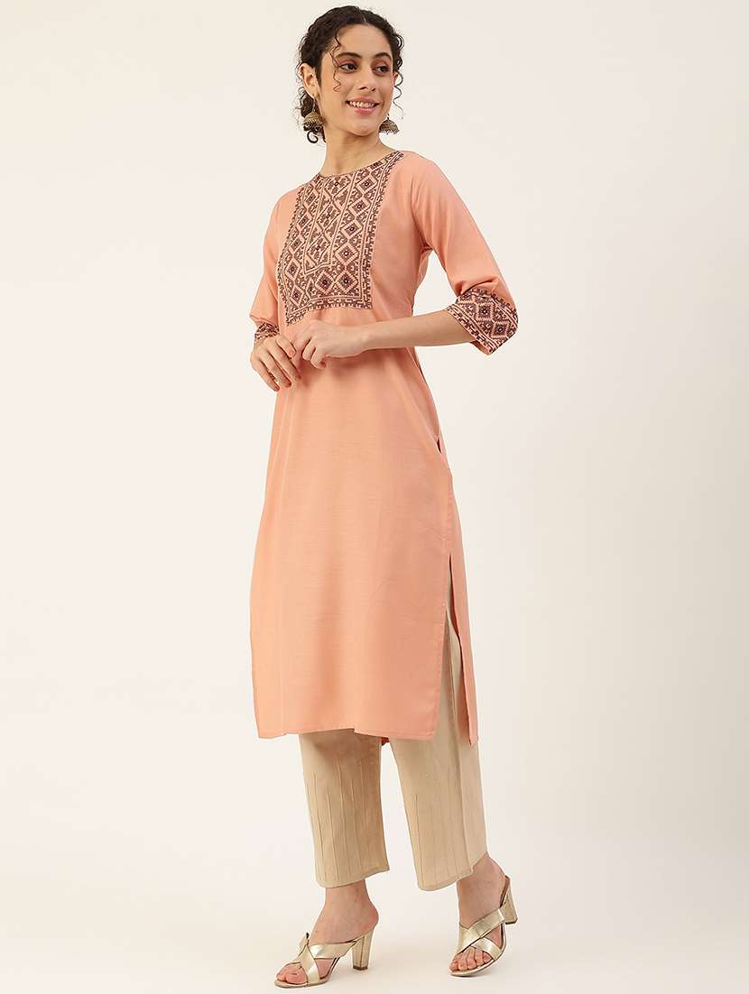 women's straight kurta - 18396716 -  Standard Image - 1