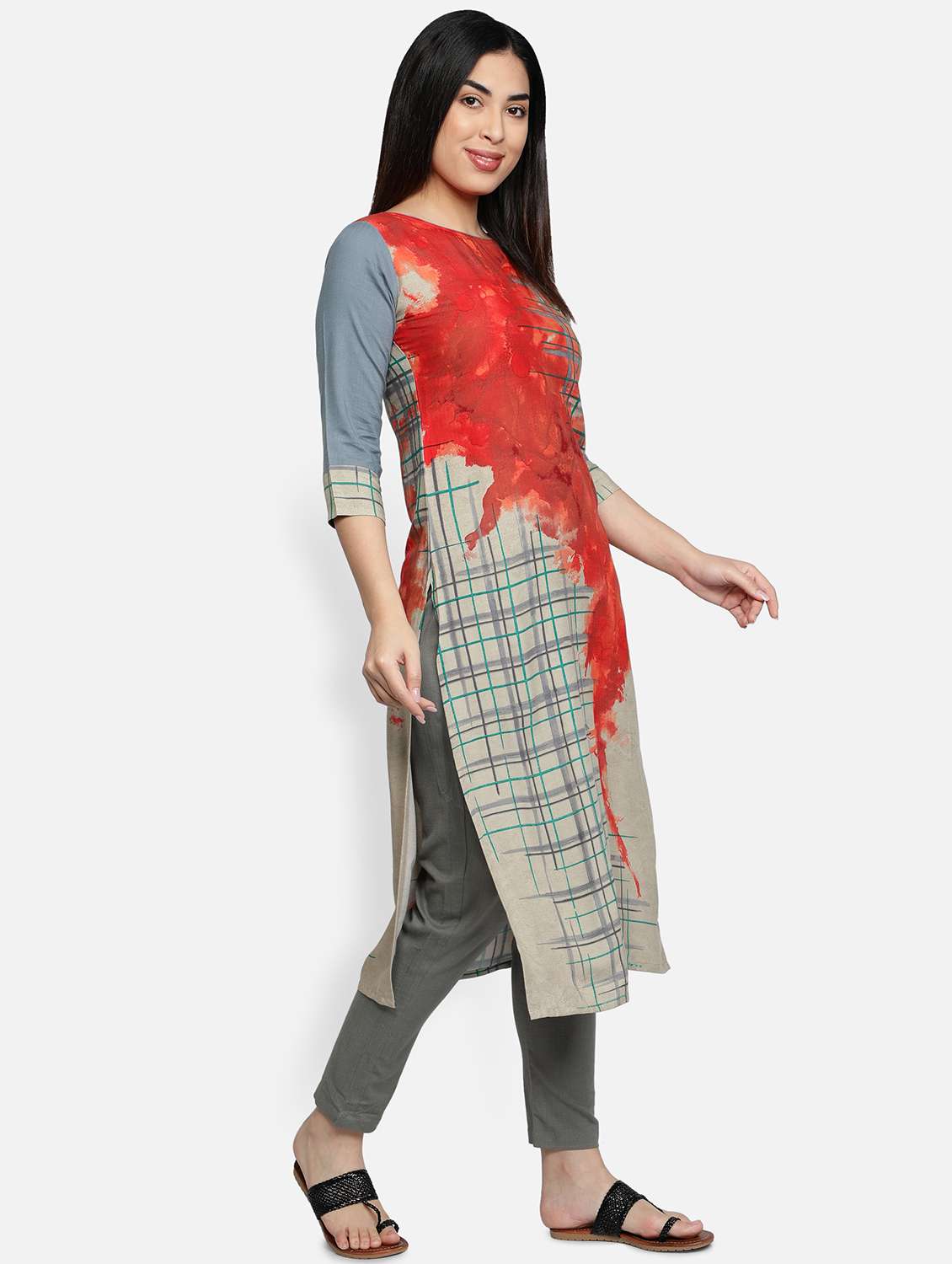 women's straight kurta - 18396752 -  Standard Image - 1
