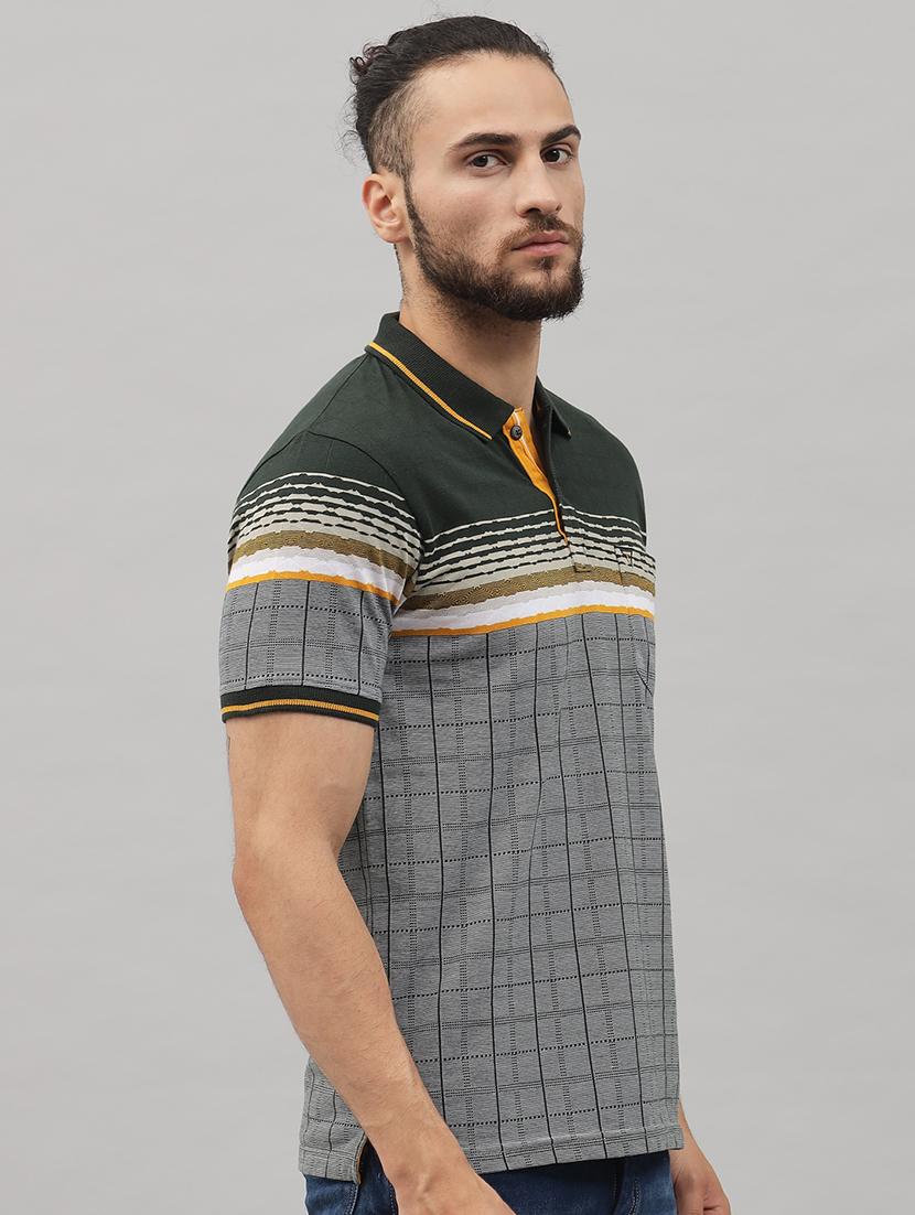 green checkered polo t-shirt - 18396812 -  Standard Image - 1