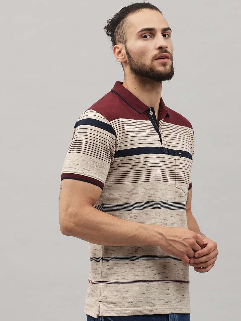 red striped polo t-shirt - 18396816 - Standard Image - 1