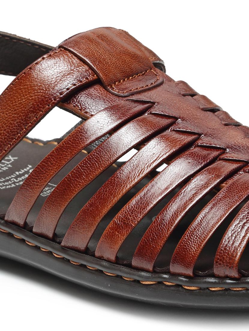 multi colored leather slip on sandals - 18397103 - Standard Image - 4