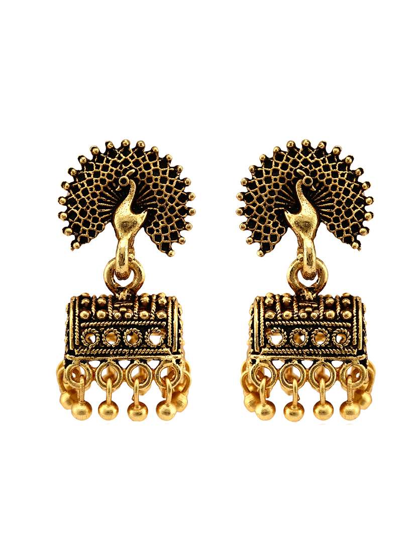antique finish jhumki earring 