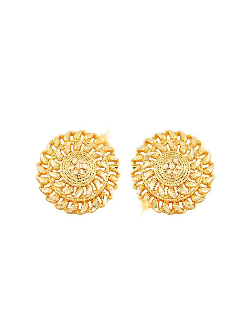 gold brass studs earring