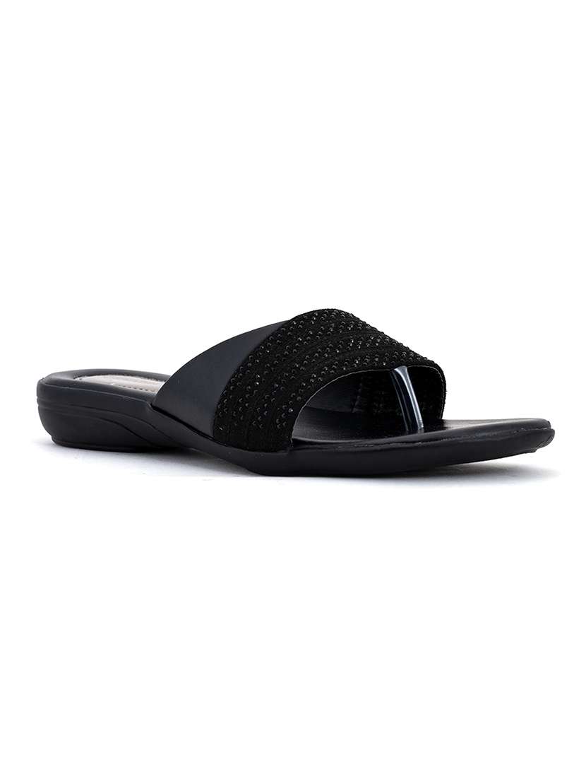 black toe separator sandal