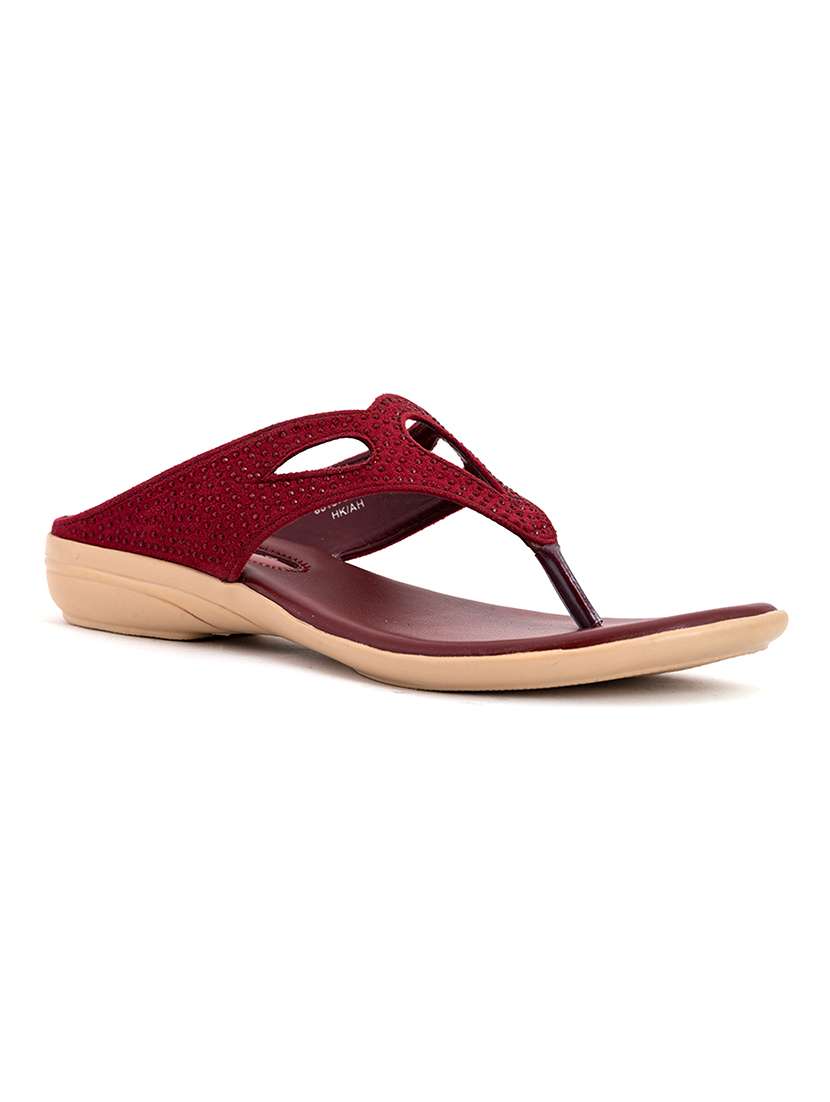 maroon  sandal