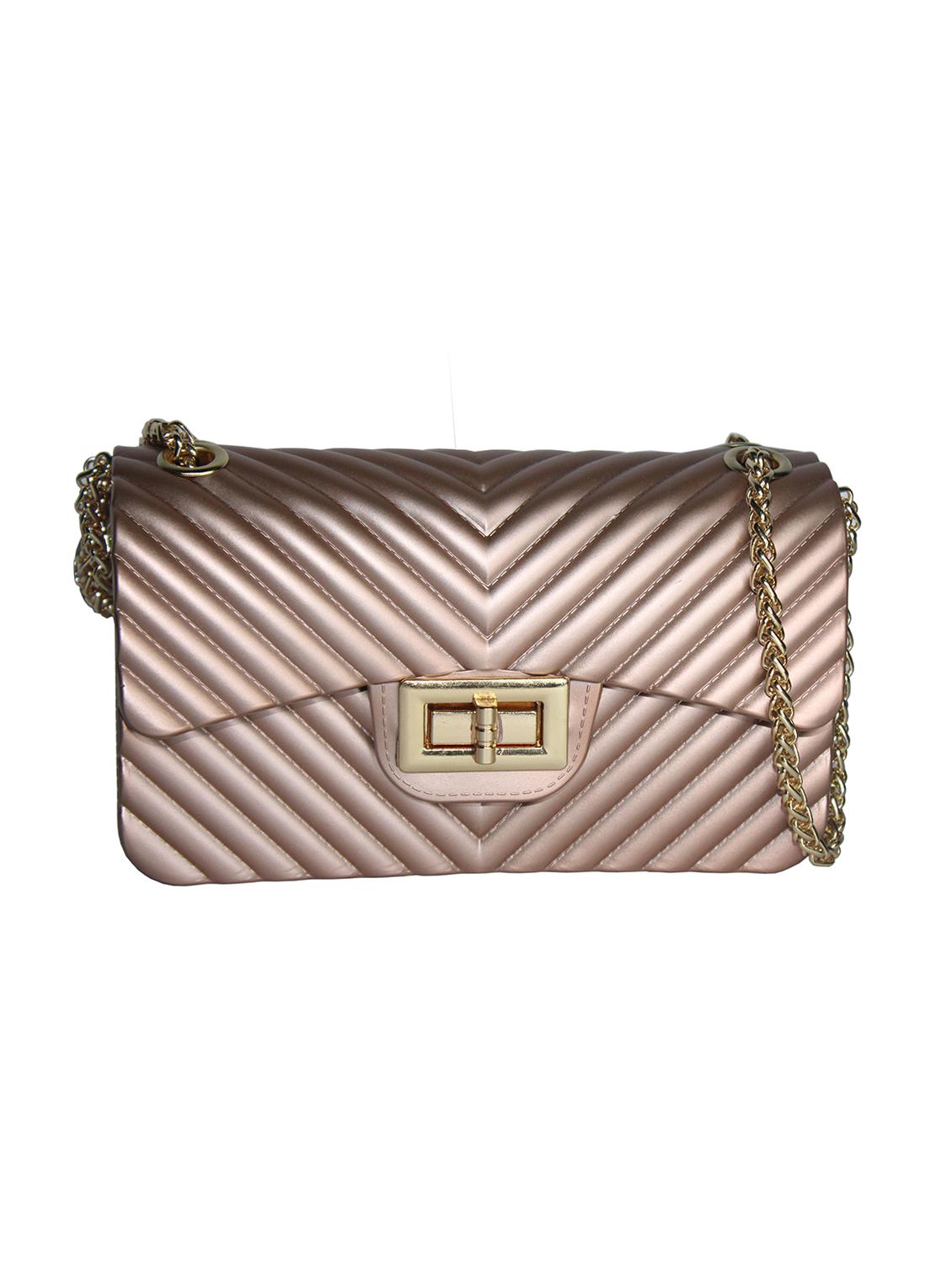 pink textured regular sling bag - 18398231 - Standard Image - 1