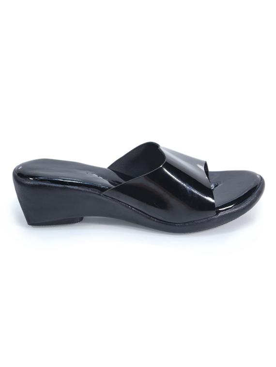 black slip on wedge - 18398462 - Standard Image - 1