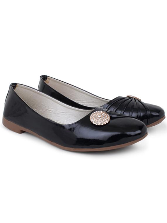 black slip on sandal - 18398521 - Standard Image - 1