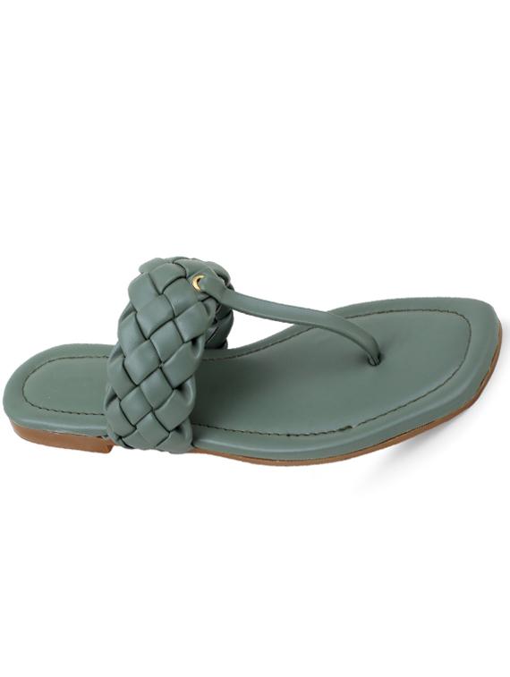 green slip on sandal - 18398535 -  Standard Image - 1