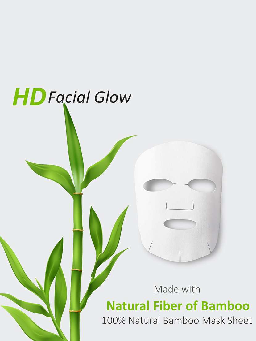 masking natural bamboo & beauty facial sheet mask ideal for women & men combo pack of 12