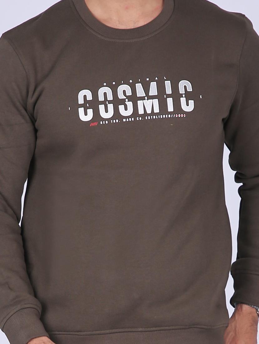 olive-green chest print sweatshirt - 18399048 - Standard Image - 4