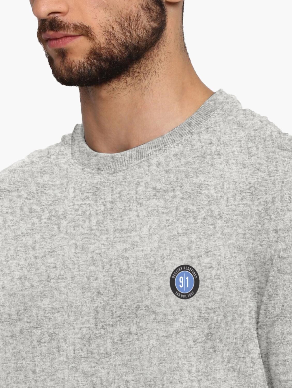 grey chest print sweatshirt - 18399069 - Standard Image - 4