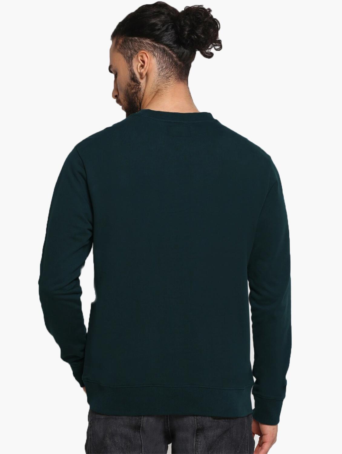 teal chest print sweatshirt - 18399073 - Standard Image - 1
