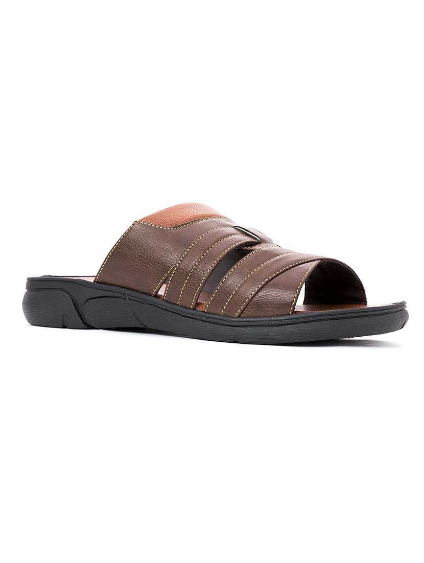 brown slip-on sandal