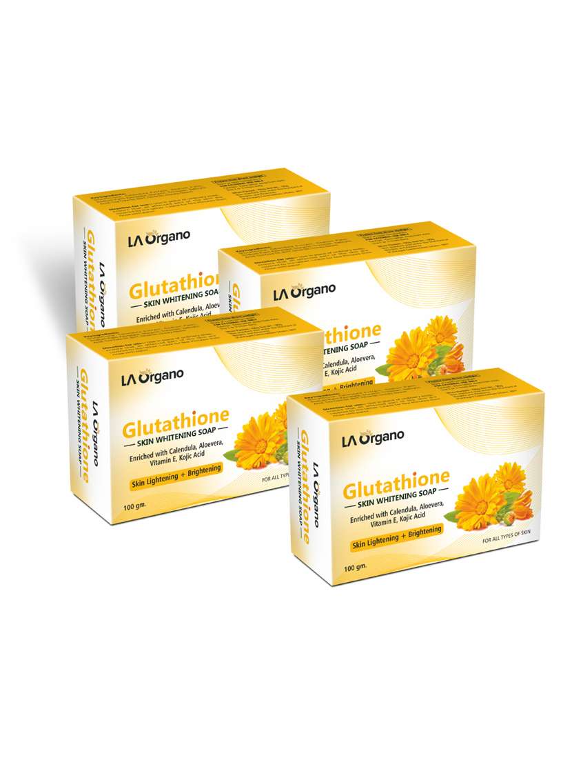 la organo glutathione calendula skin lightening & brightening soap for all skin type (pack of 4)