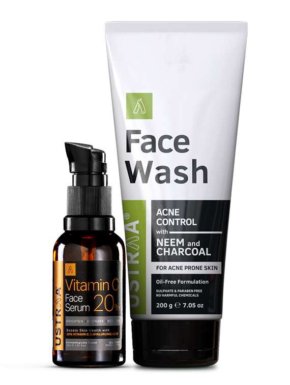 vitamin c face serum + face wash neem & charcoal