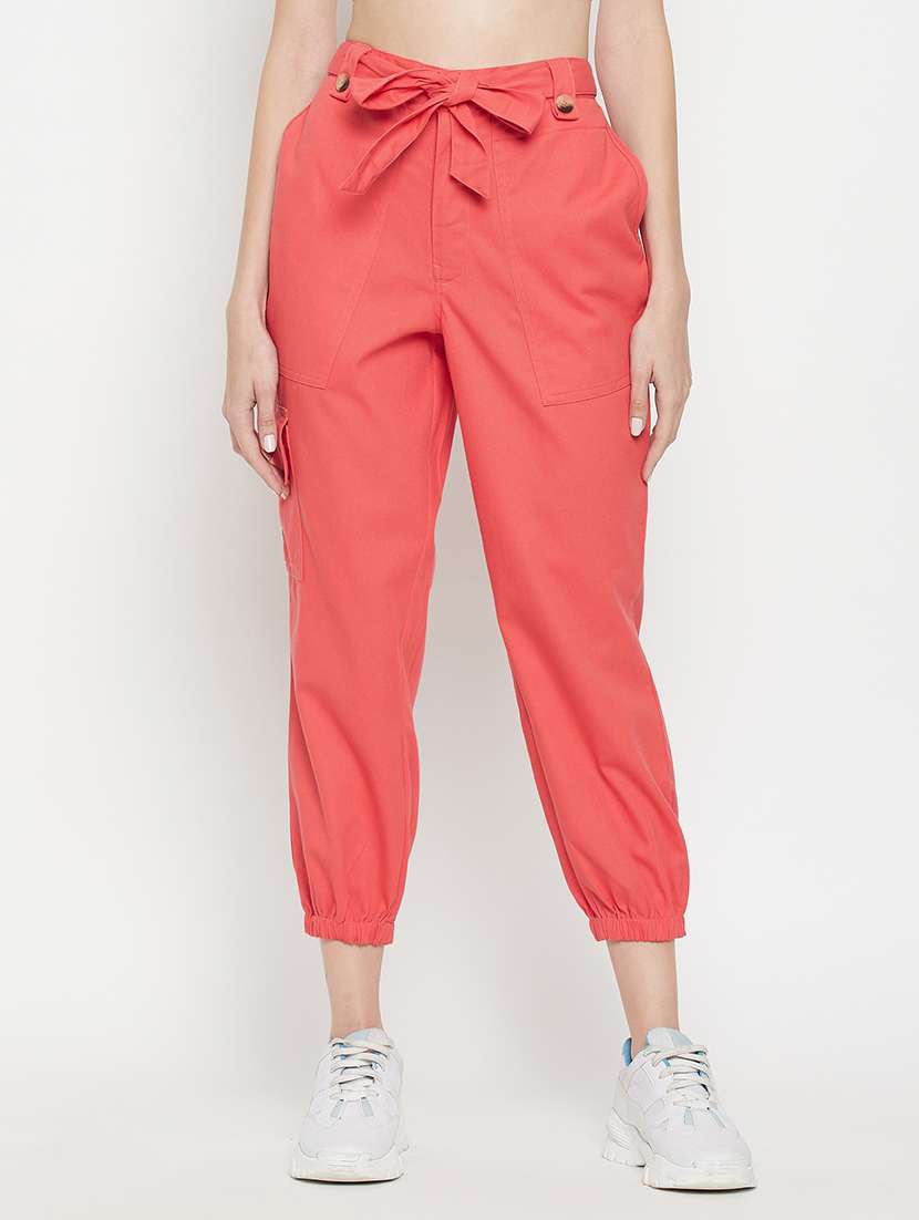 tie front solid jogger - 18399734 - Zoom Image - 0