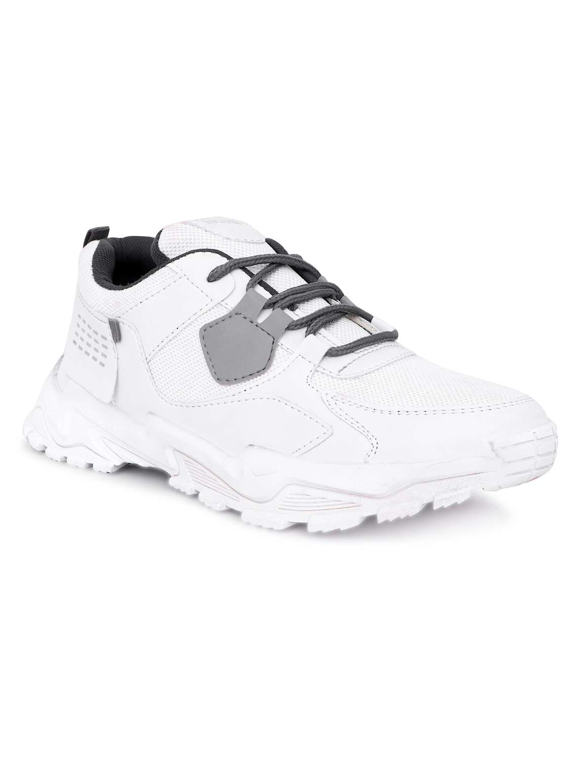 white lace up sport shoe