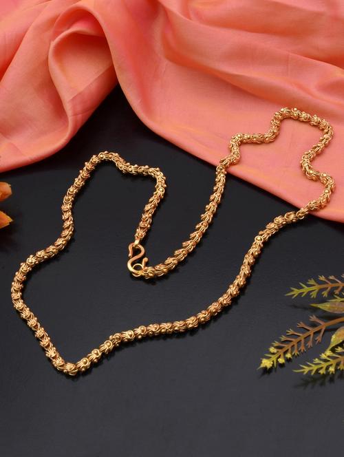 one gram gold plated necklace chain - 18399869 - Standard Image - 0