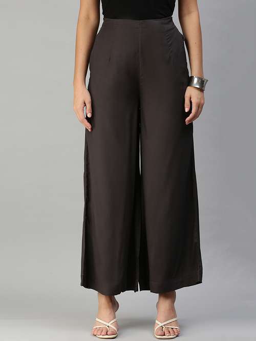 mid rise solid palazzo - 18400070 - Standard Image - 0