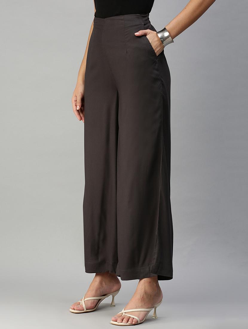 mid rise solid palazzo - 18400070 - Standard Image - 1
