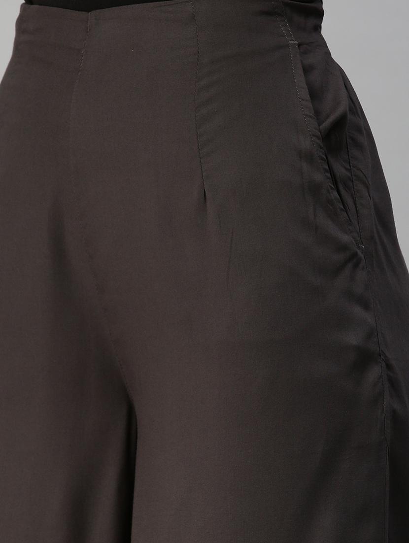 mid rise solid palazzo - 18400070 - Standard Image - 4