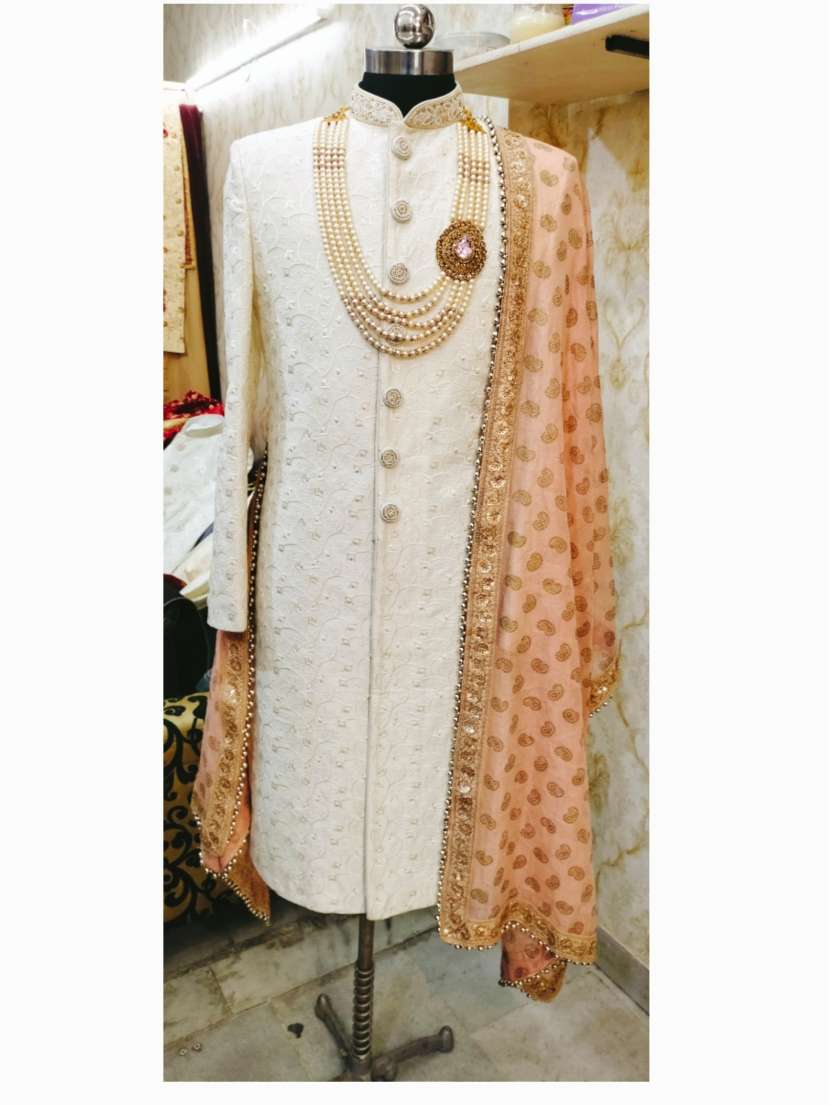 traditional sherwani indian wedding dress party  - 18400211 -  Standard Image - 1