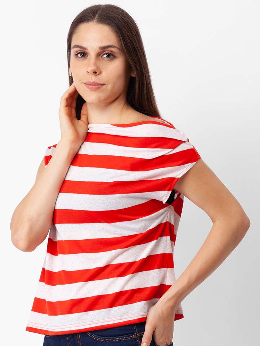 women's straight boat neck top - 18400243 -  Standard Image - 1