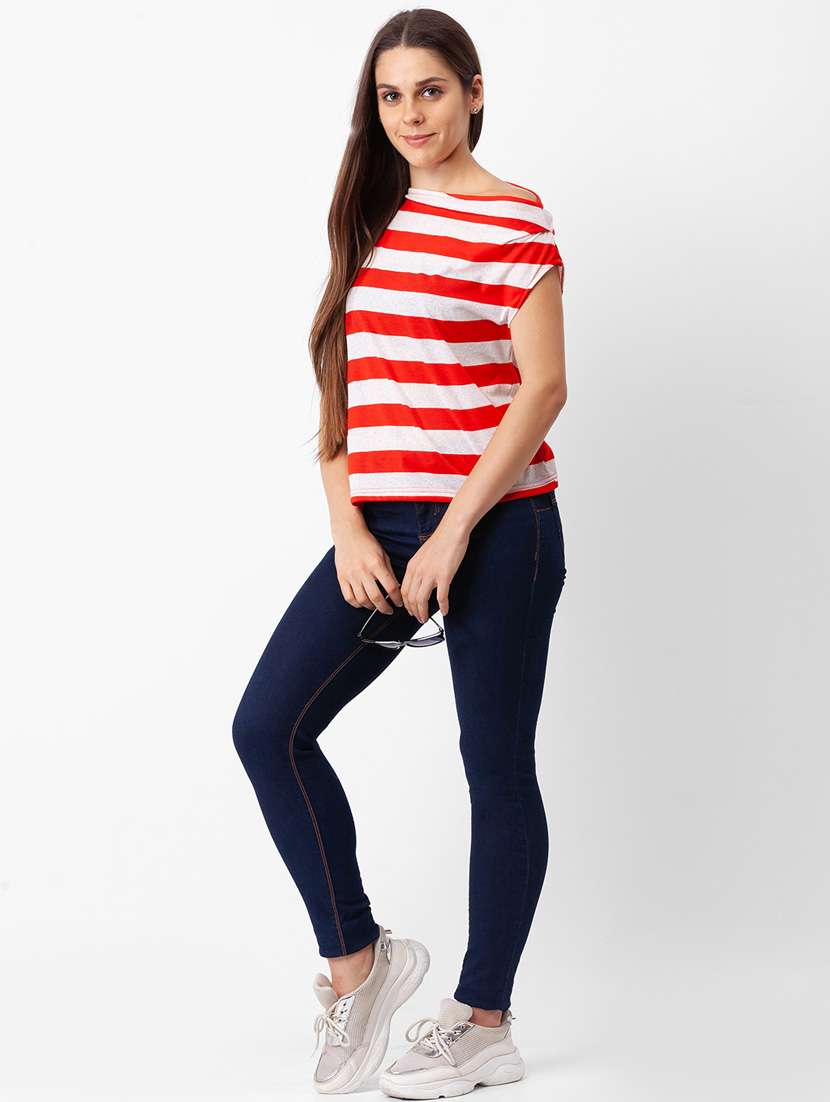 women's straight boat neck top - 18400243 -  Standard Image - 4