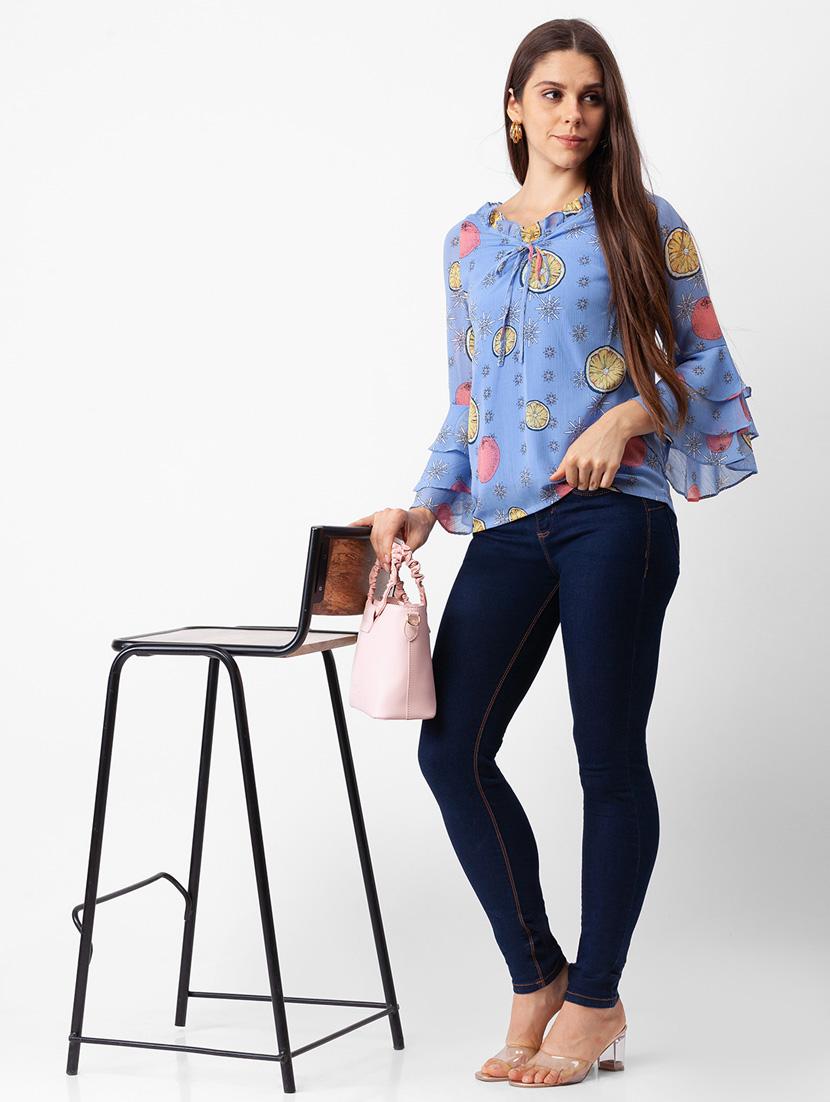 women's straight v neck top - 18400245 - Standard Image - 4