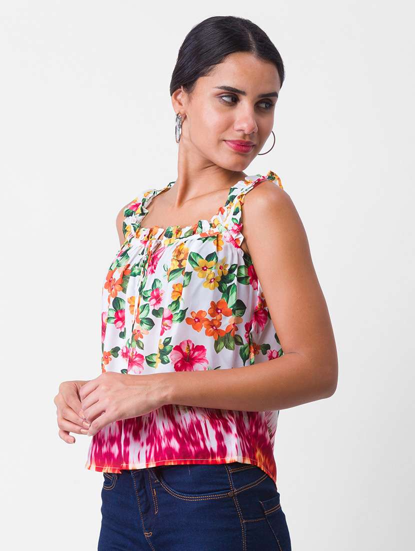 women's straight shoulder strap top - 18400246 -  Standard Image - 1