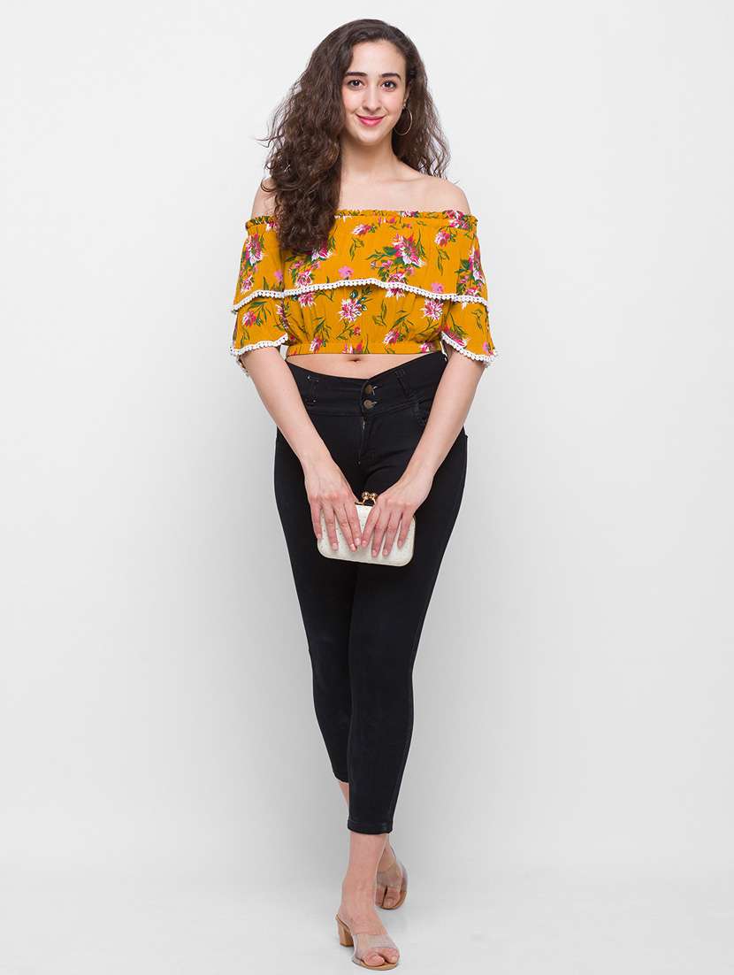 women's crop off shoulder top - 18400250 -  Standard Image - 4