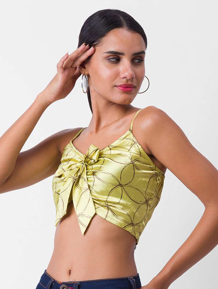 women's crop shoulder strap top - 18400252 -  Standard Image - 1