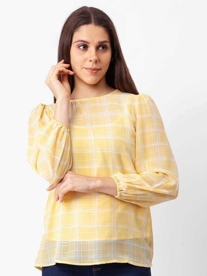 women's straight round neck top