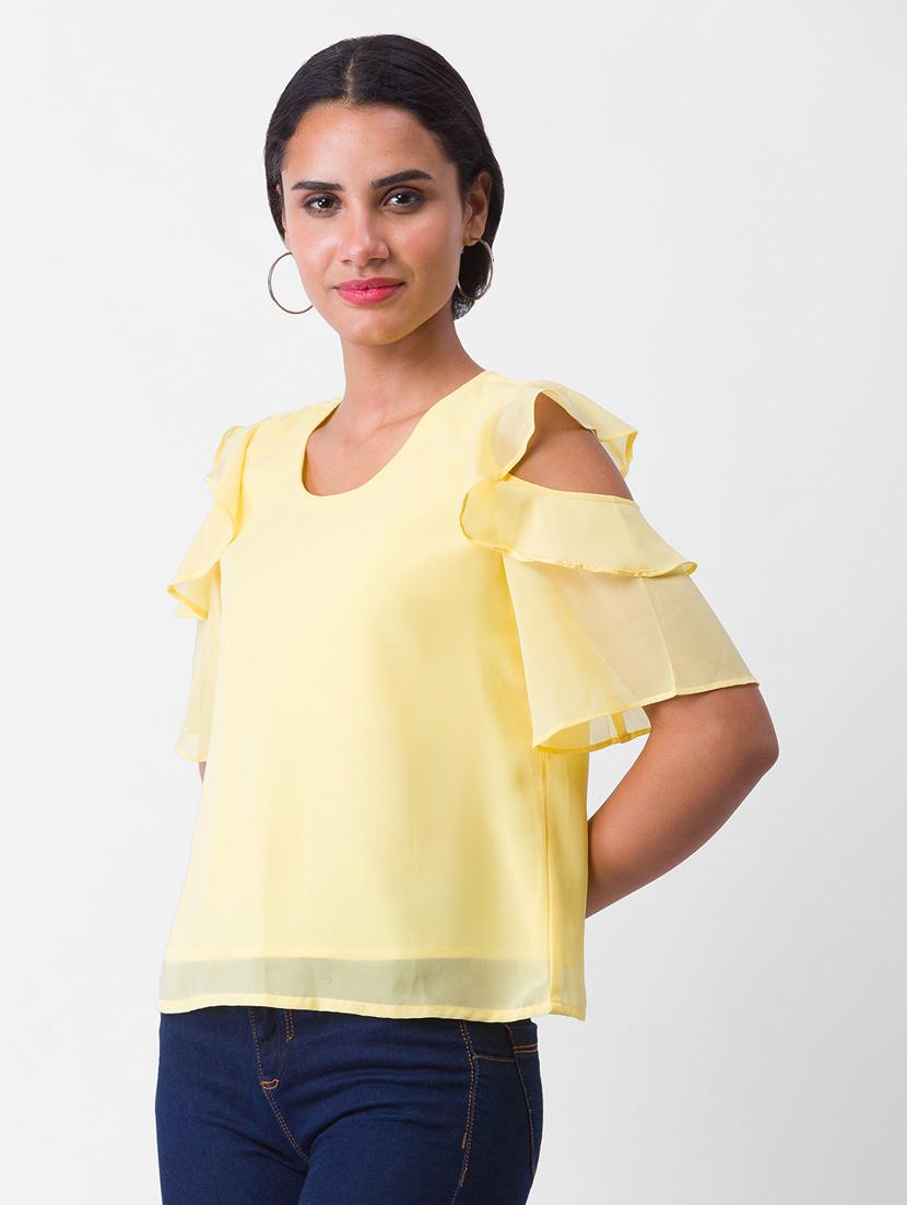 women's straight round neck top - 18400259 - Standard Image - 1