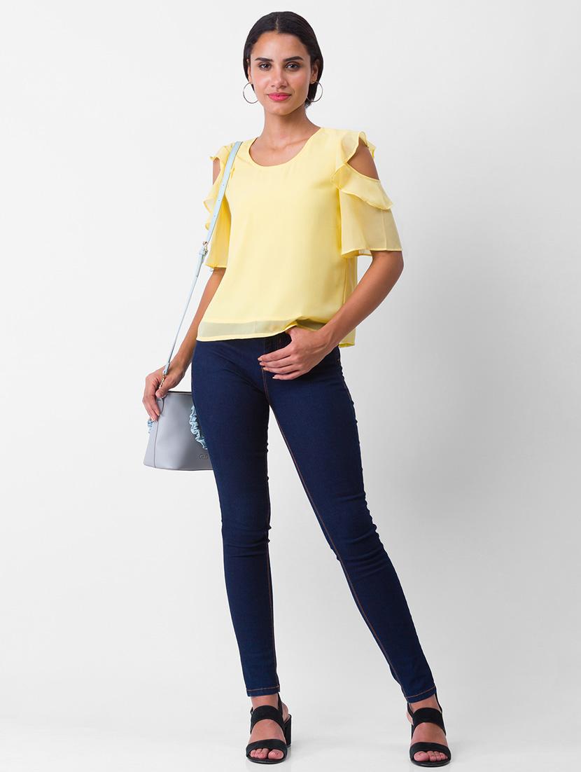 women's straight round neck top - 18400259 - Standard Image - 4