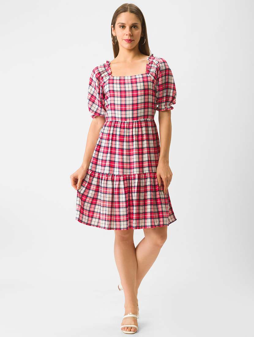 women's fit & flare printed dress - 18400326 -  Standard Image - 4