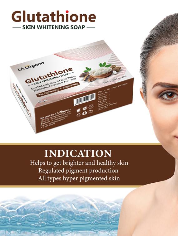 la organo glutathione shea cocoa butter skin lightening & brightening soap for all skin type (pack of 1) - 18400387 - Standard Image - 1
