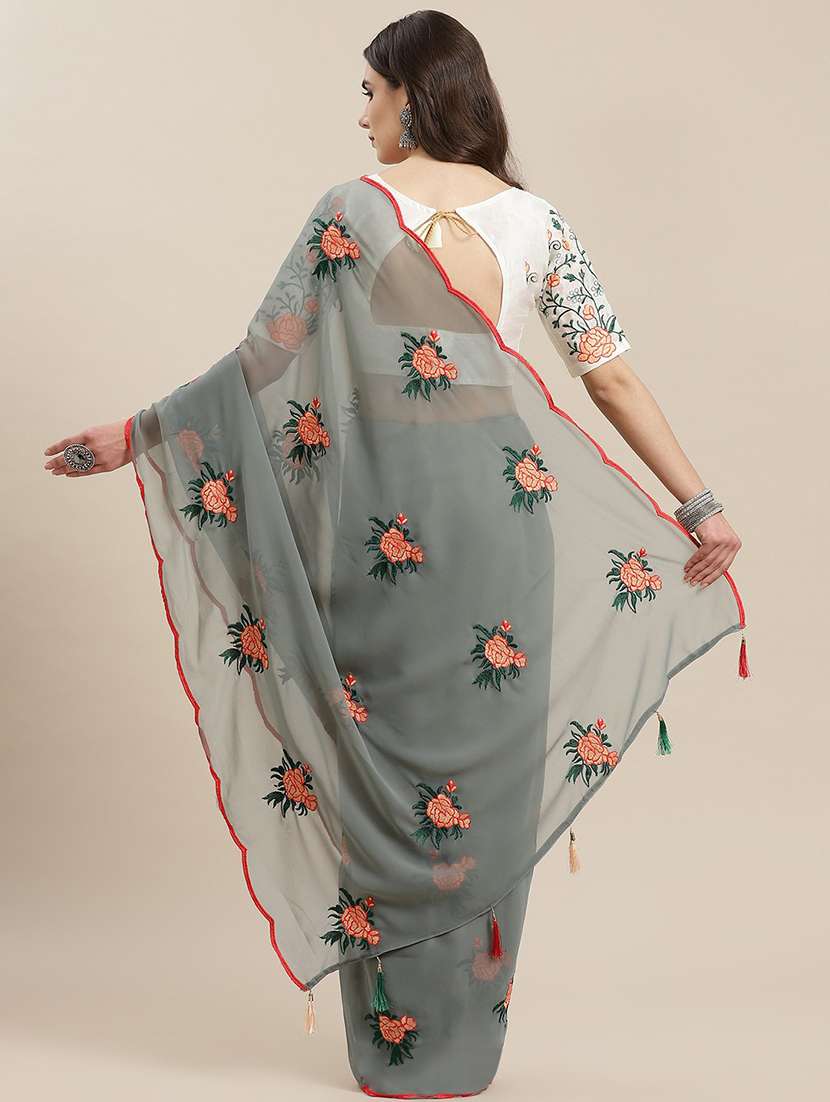 women's embroidered saree - 18400937 -  Standard Image - 1